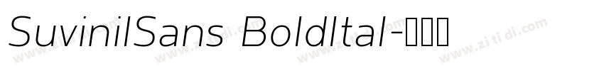 SuvinilSans BoldItal字体转换